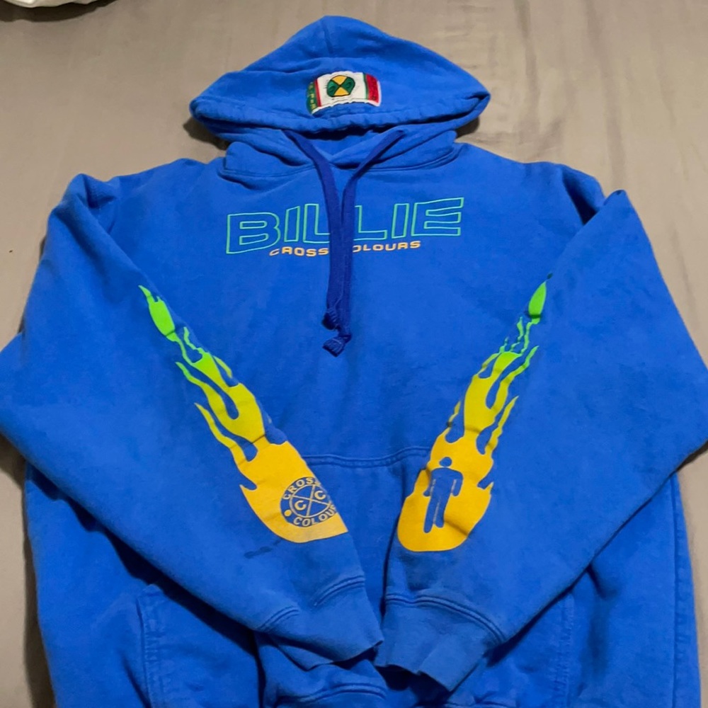 blue Billie Eilish sweatshirt